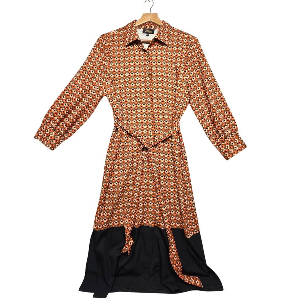 Alexia Admor Button Down Midi Two Toned Dress Size Med